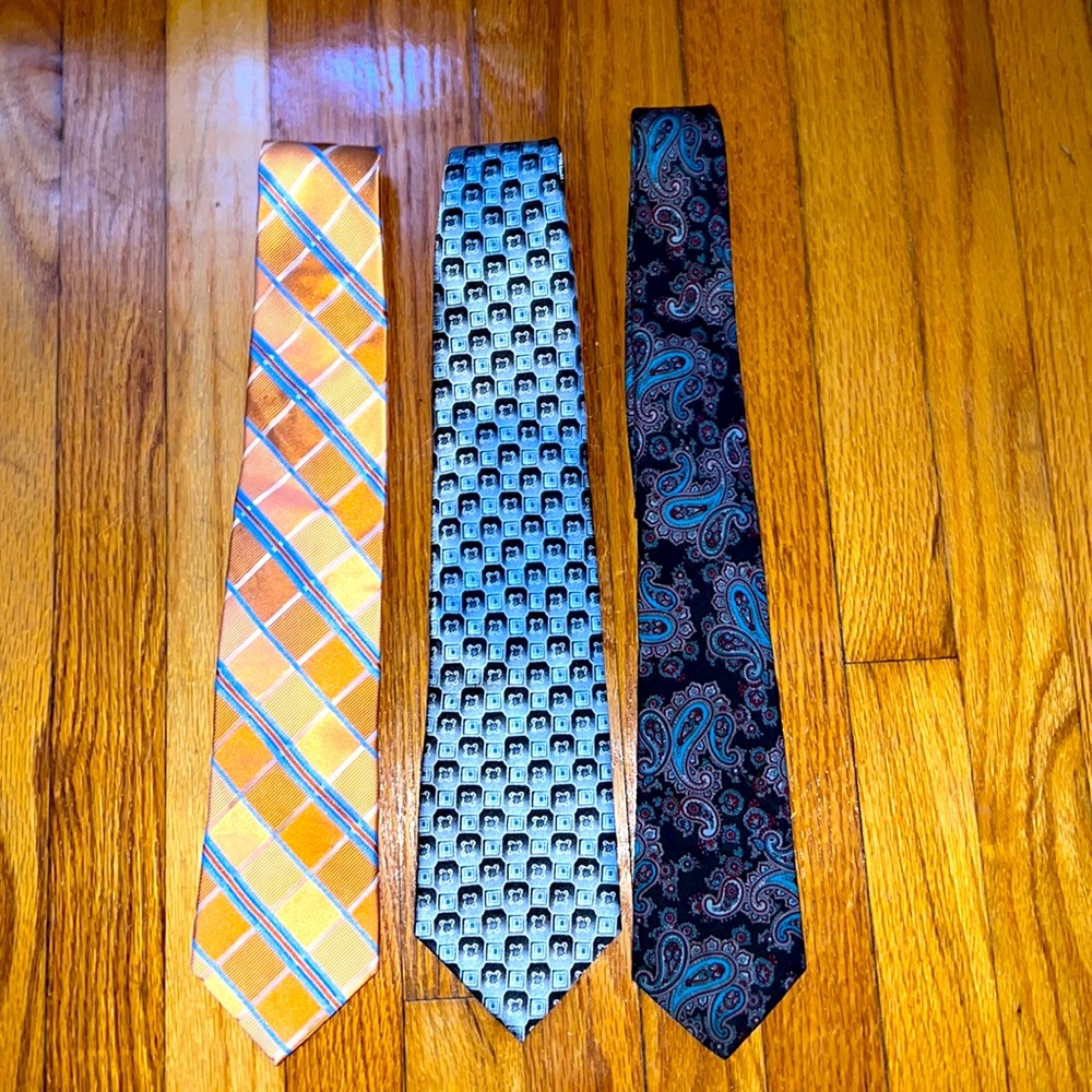 Michael Kors,Pierre Cardin and Custom Design- 3 tie bundle
